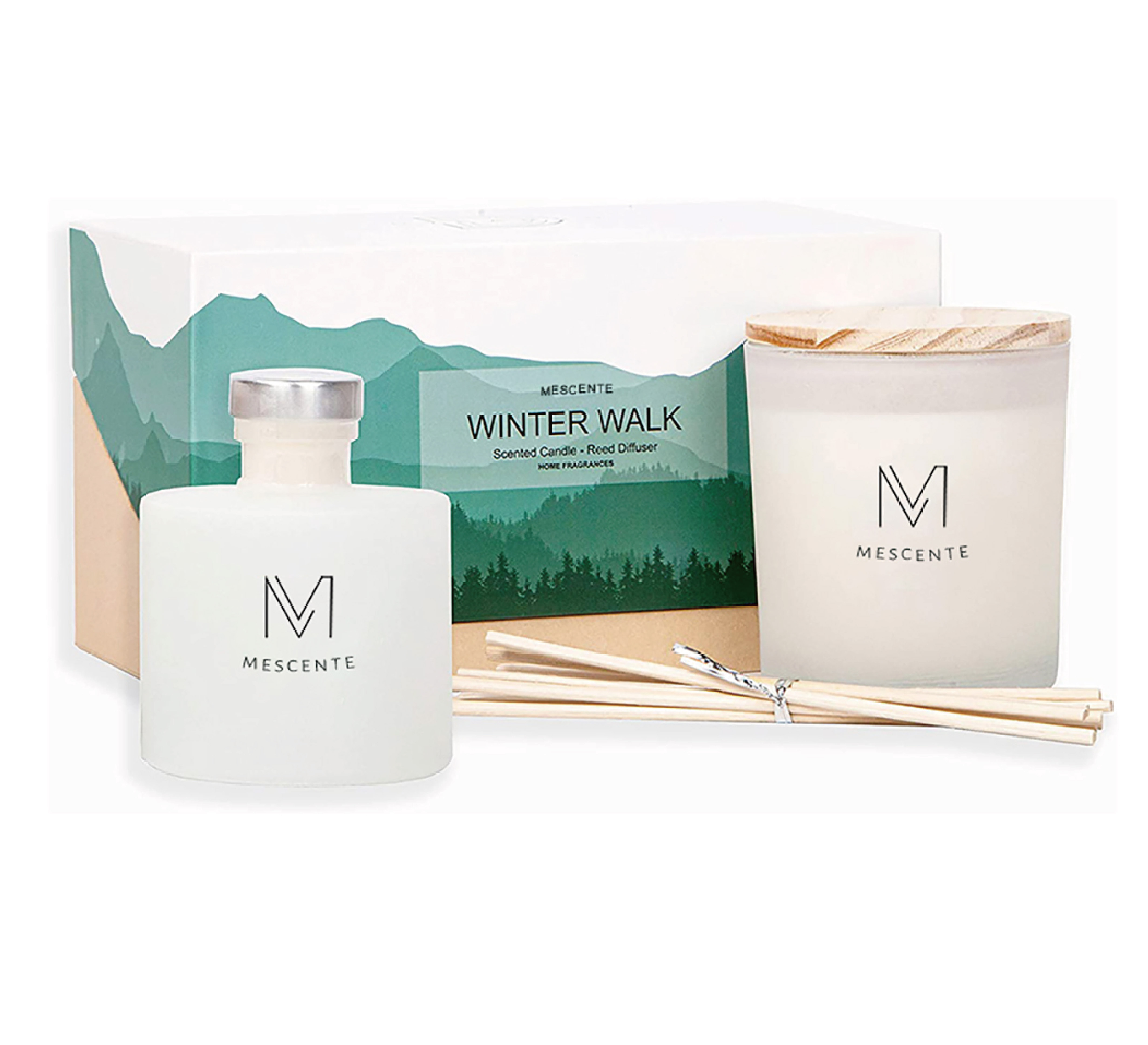M&Scent Luxury Personalised Private Label Autumn Decor Aroma Scented Soy Candles Reed Diffuser Gift Set