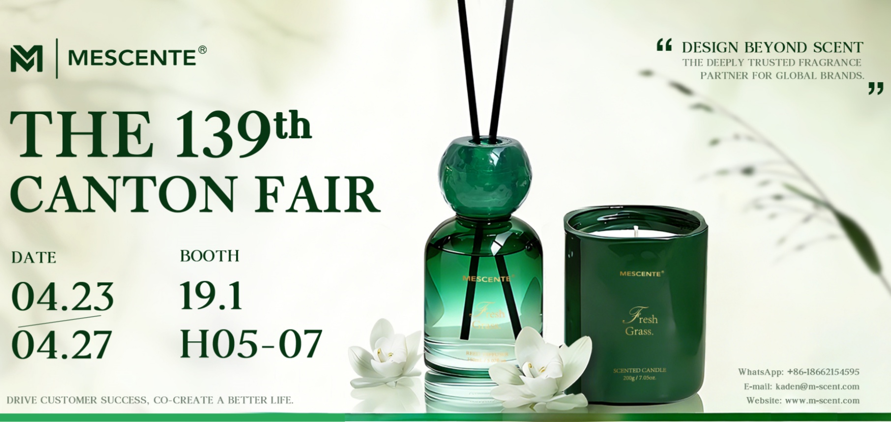 MESCENTE Debuts at the 139th Canton Fair – Visit Us at Booth 19.1H05-07