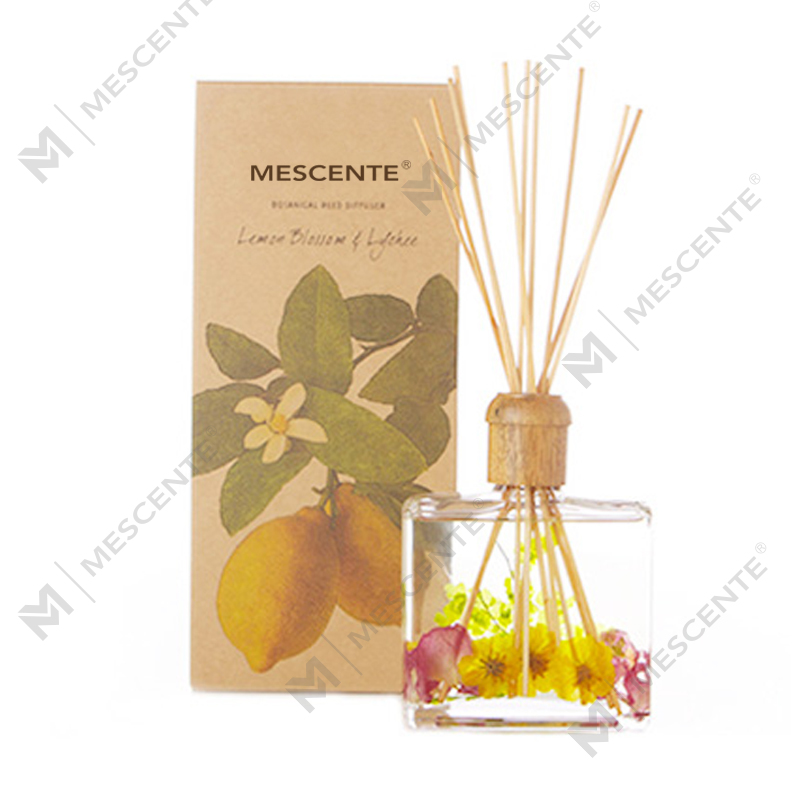 Luxury Flower Sola Wood Aroma Reed Diffuser With Box