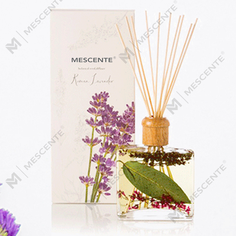 Luxury Flower Sola Wood Aroma Reed Diffuser With Box