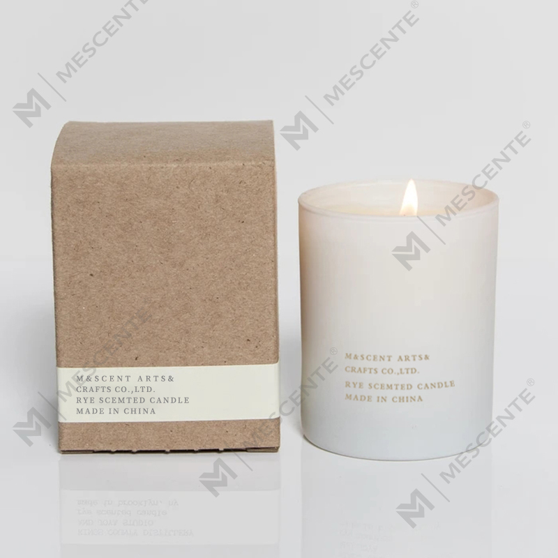 Large White Wood Wick Aromatherapy Scented Essential Oil Candles