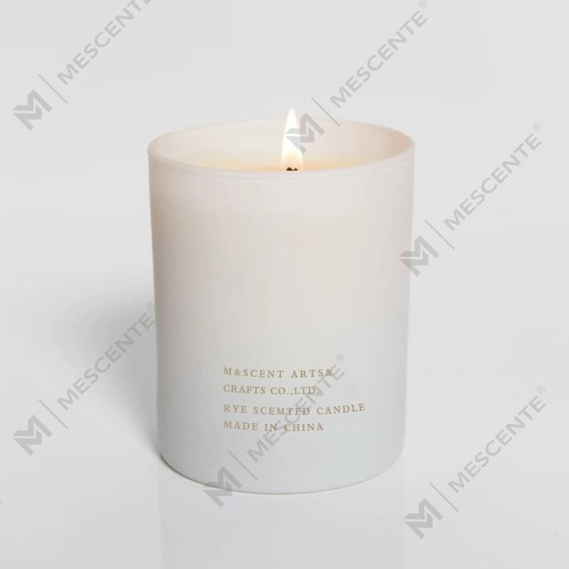 Large White Wood Wick Aromatherapy Scented Essential Oil Candles