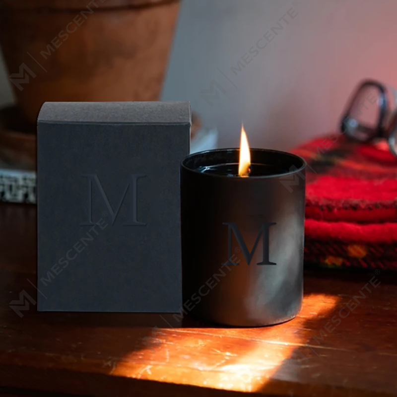 Luxury Black Unique Jars Wedding Decorative Scented Soy Candles With Crystals