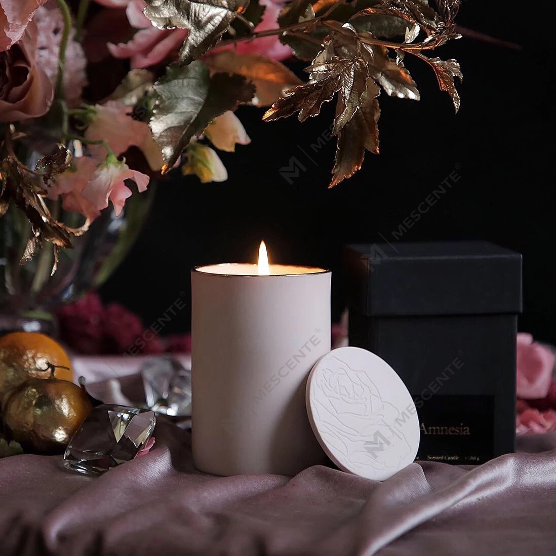 M&Scent Wholesale Luxury Glass Holder Cheap Scented Fragrance Oil Candles Gift Set With Logo