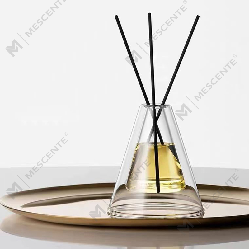 Large Hex Essenza Unique Glass Bottle White Frosted Extra Air Aroma Reed Diffuser Home Fragrance, Reed Diffusers Christmas