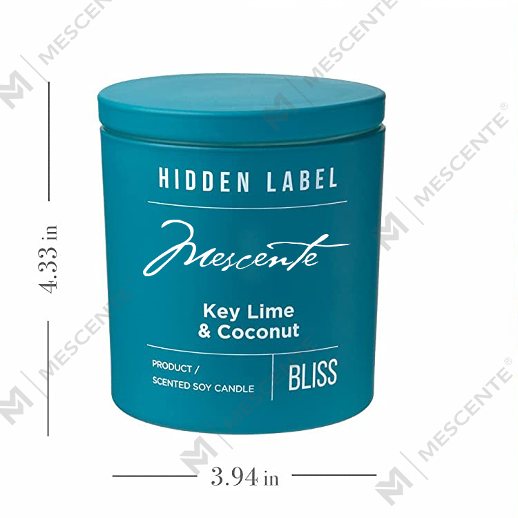 M&Scent Wholesale Luxury Private Label Black Jars Scented Soy Wax Candles With Crystals