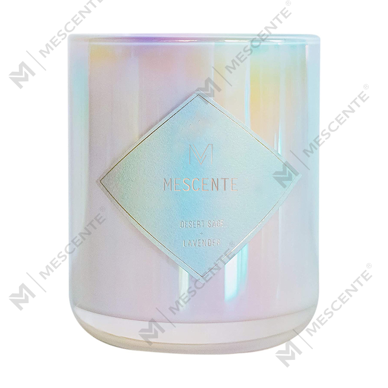 Empty Frosted Clear Glass White Black Wick Candle Jars With Lid