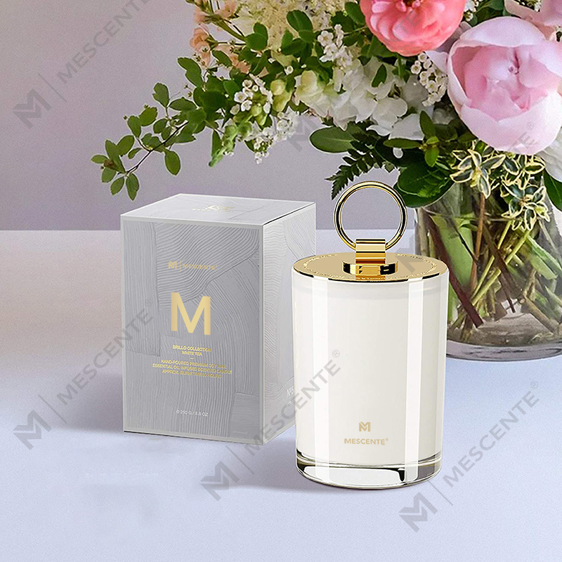 M&Scent Luxury White Soy Wax Logo Personalised Wedding Scented Candles, Custom Camp Candle