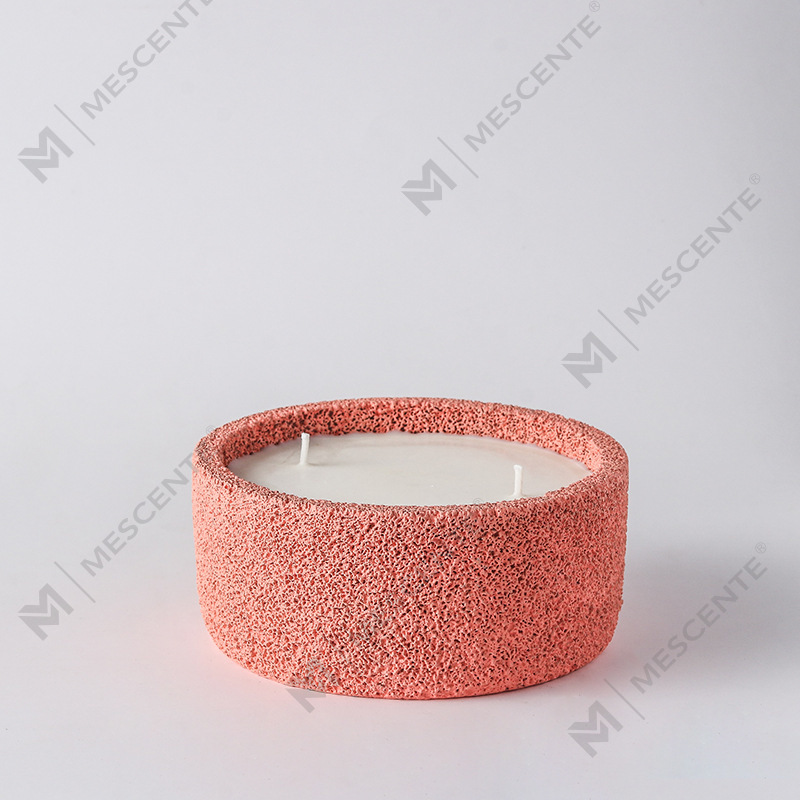 M&Scent Luxury Handmade Logo Spiritual Pillar Candles Scented Glass With Crystals, 3 Wick Candle