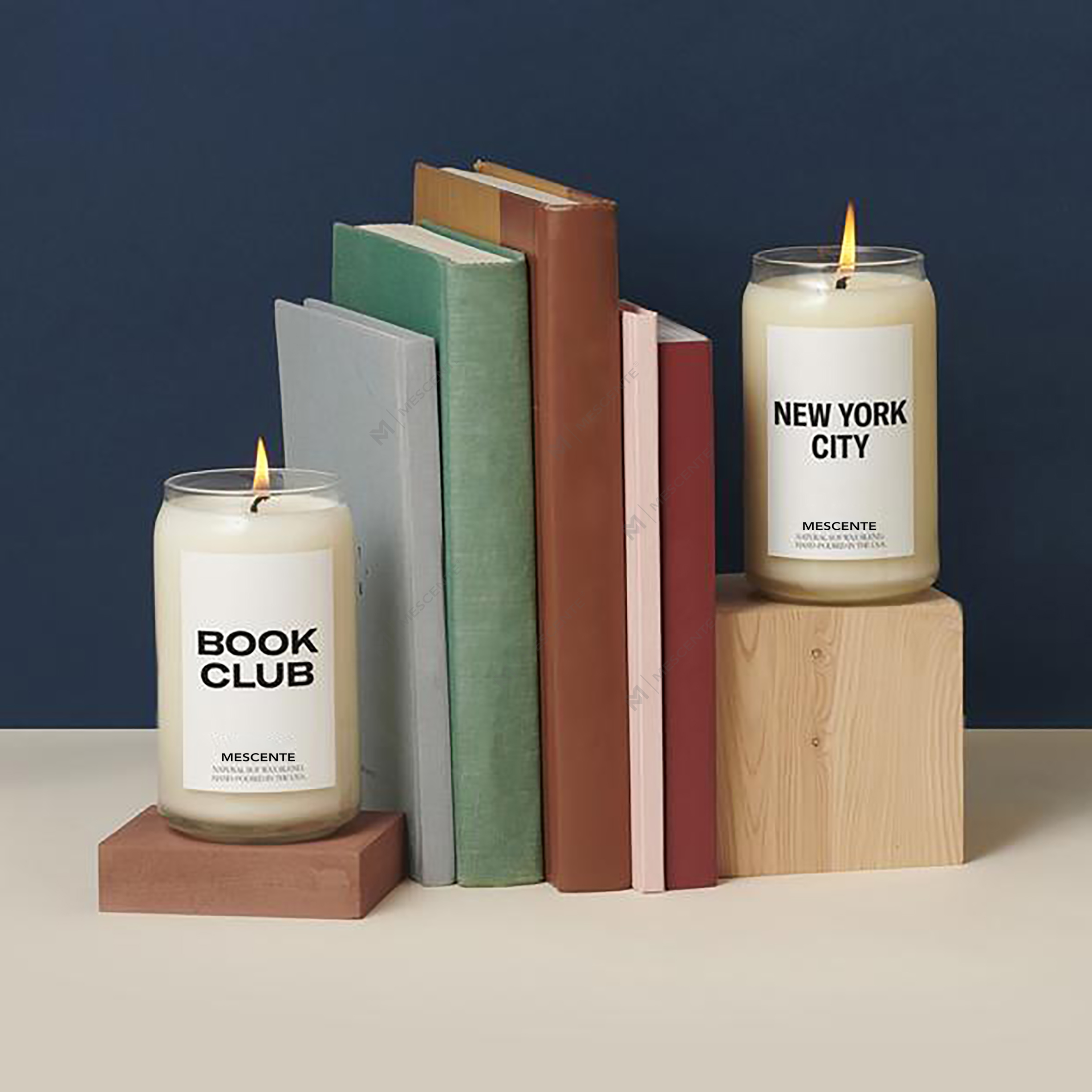 M&Scent Organic Customized Ceramic Milky Woodwick Candles, Candle Container