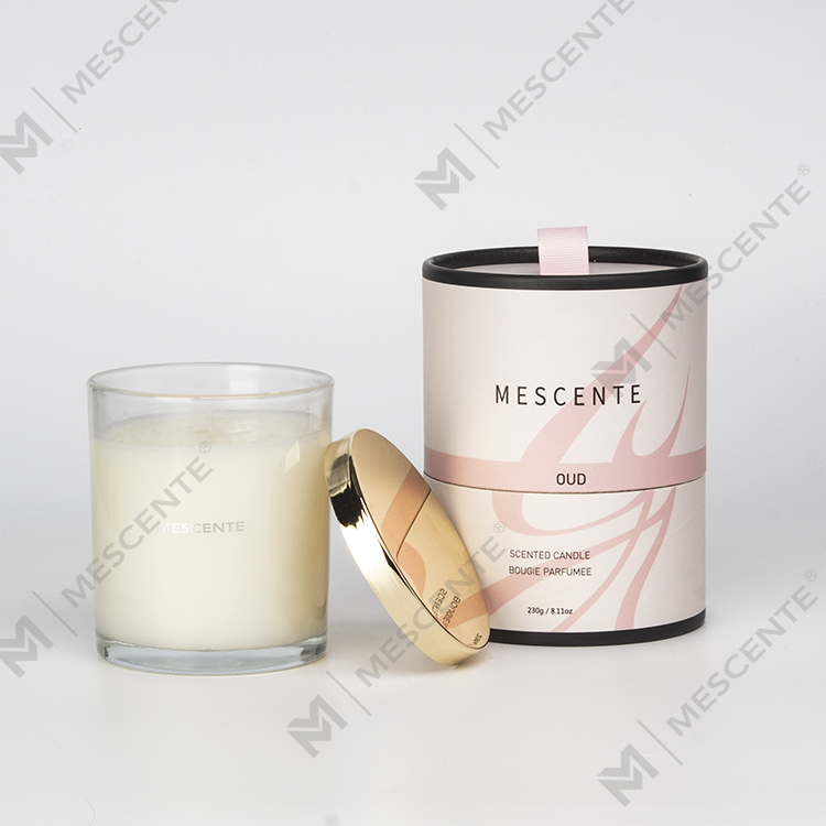 Mescente Wholesale Luxury Private Label Christmas Scented Candles With Wooden Wick