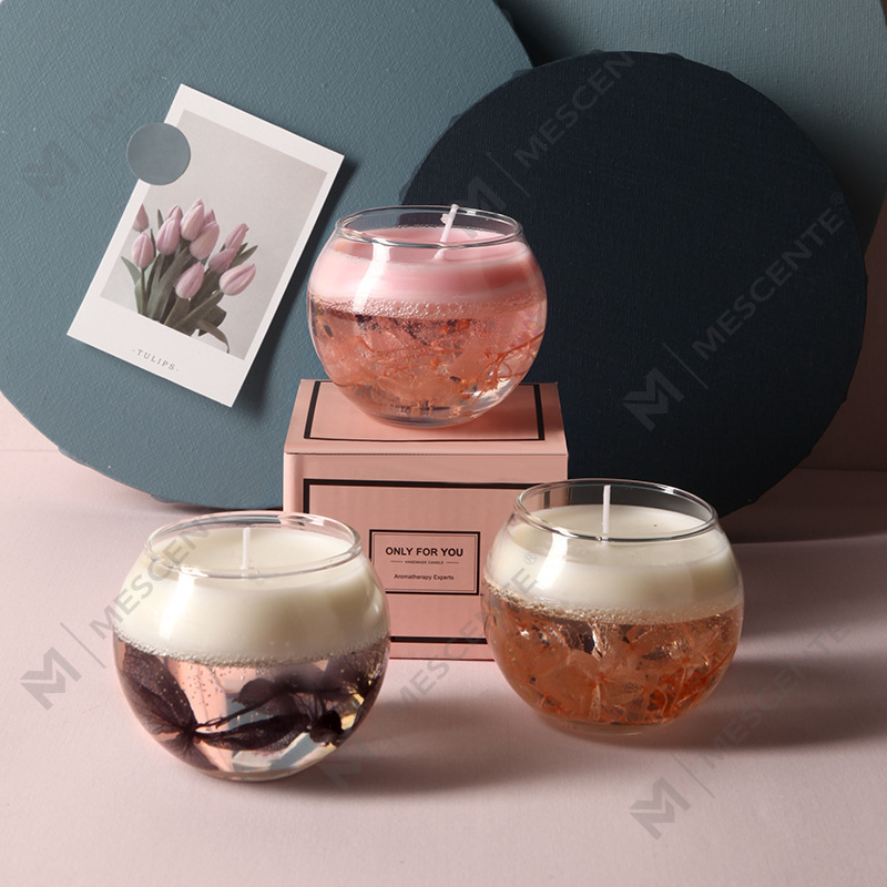 M&Scent High Quality End Home Fragrance Lemon Grass Soy Scented Candle in Glass