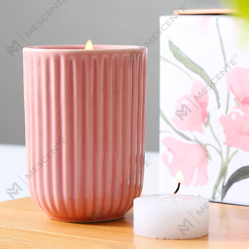 Wholesale Luxury Customised Private Label Colored Ceramic Soy Wax Woodwick Scented Candles In Bulk