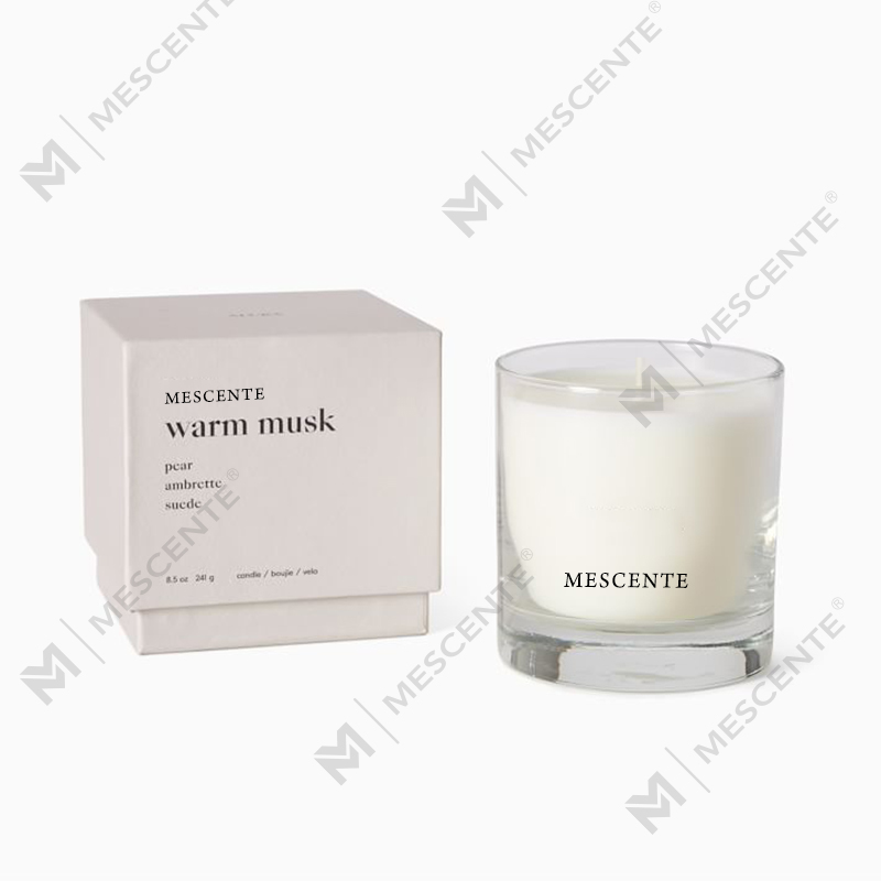 Customize Christmas White Barn Dry Flower Cake Scented Candle Set With Lid