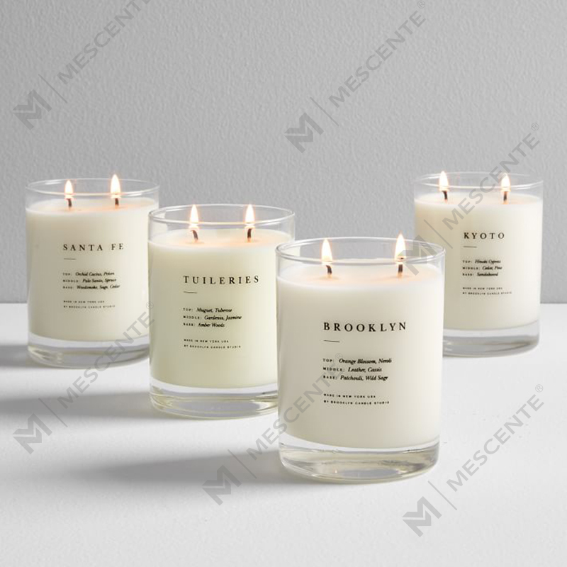 M&SENTE New Product Home Decoration Custom 2 wick Scented Candles In Glass Jar
