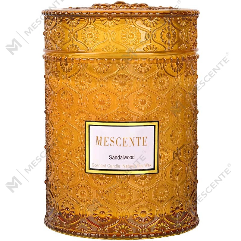Homemade Eucalyptus Spear Mint Soy Wax Dried Flower Scent Spa Candle