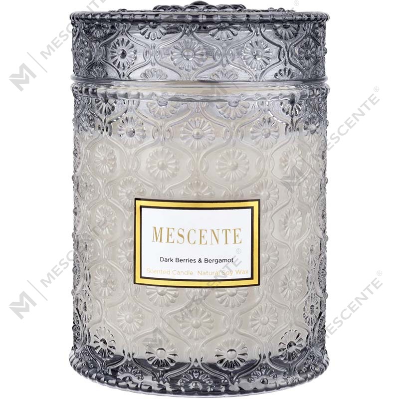 Homemade Eucalyptus Spear Mint Soy Wax Dried Flower Scent Spa Candle