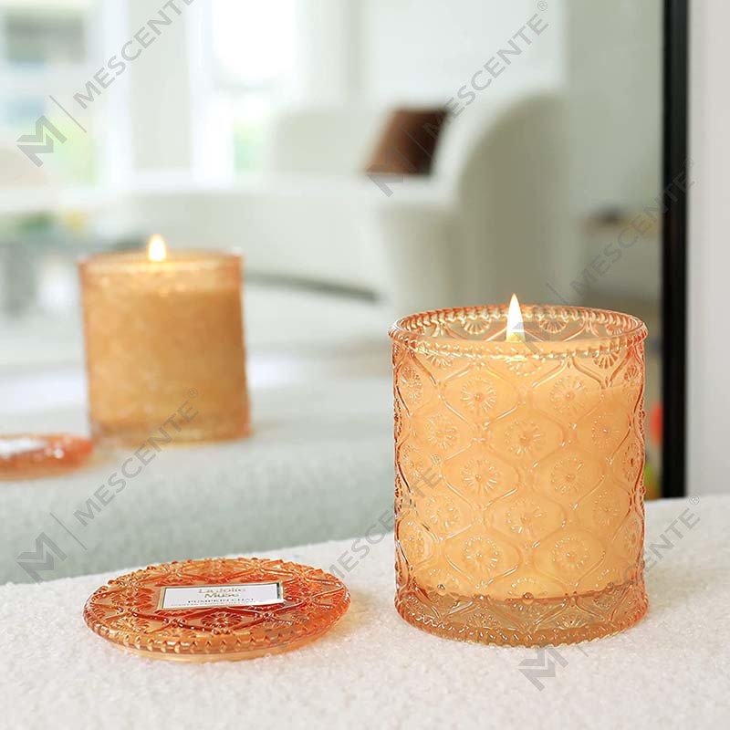 Homemade Eucalyptus Spear Mint Soy Wax Dried Flower Scent Spa Candle