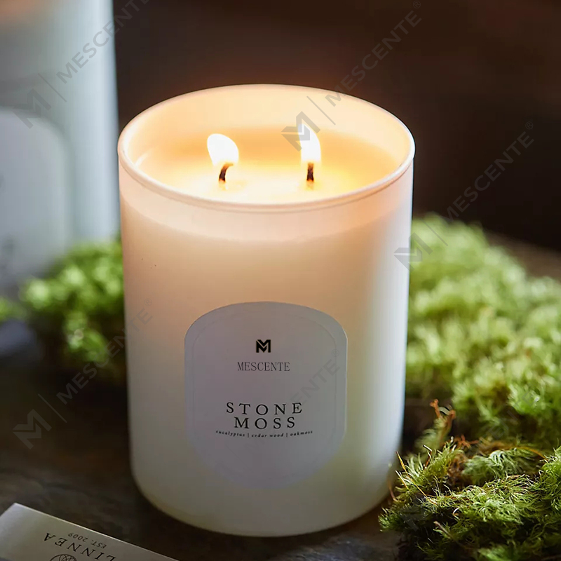 Meditation Non-Toxic Stones Herb Hand Poured Natural Scented Soy Wax Crystal Candles