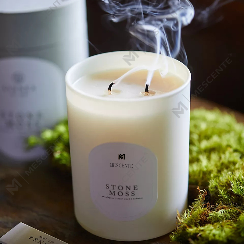 Meditation Non-Toxic Stones Herb Hand Poured Natural Scented Soy Wax Crystal Candles