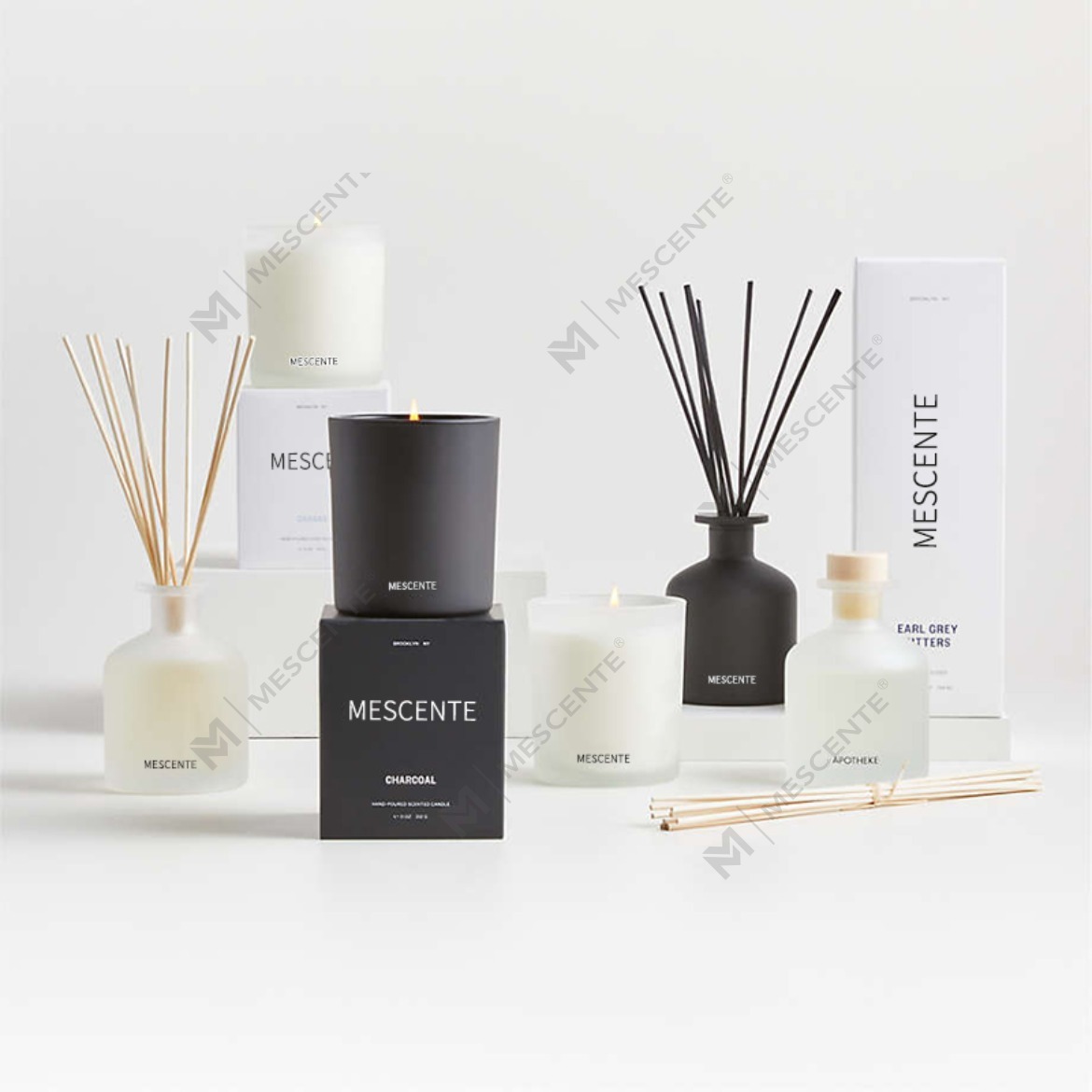 M&Scent luxury private label purple color aroma reed diffuser gift set with box